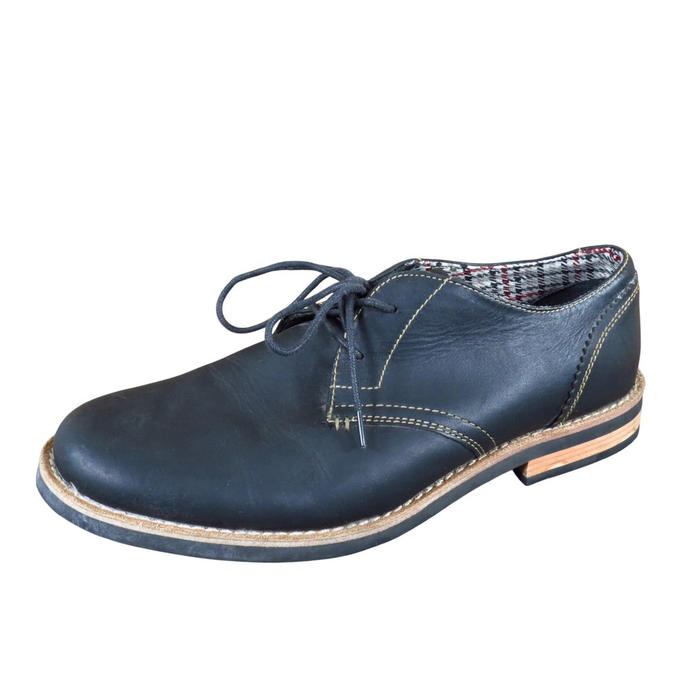 Original Penguin Waylon Mens Oxford Shoes Size 9 Wide Dress Work Black Leather